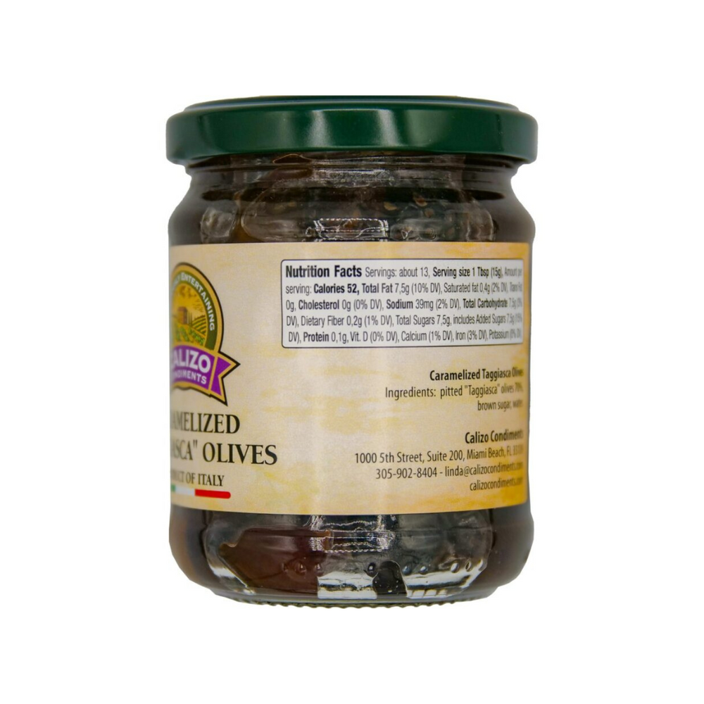 Sweet tiny pitted caramelized olives great taste of Italy